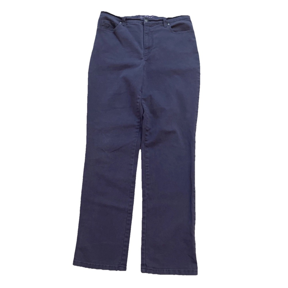Gloria Vanderbilt Denim Jeans Amandaโ Purple Wash Women's 10 Tapered Leg